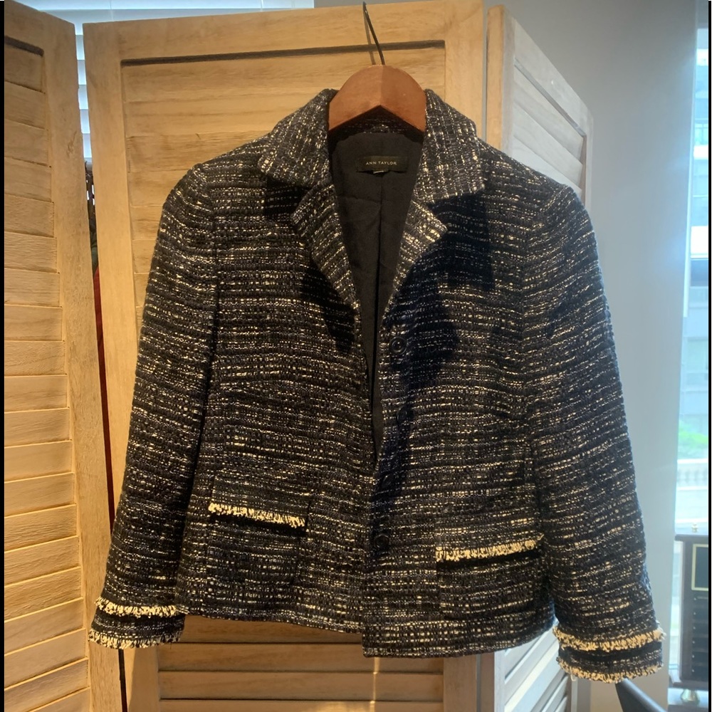 Ann Taylor Black and White Blazer